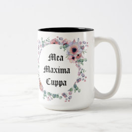 Humoureus Floral Katholiek Mea Maxima Cuppa Tweekleurige Koffiemok