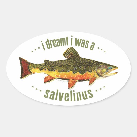 Humoureus forel Vist Ovale Sticker (Voorkant)