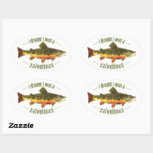 Humoureus forel Vist Ovale Sticker (Vel)