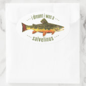 Humoureus forel Vist Ovale Sticker (Tas)