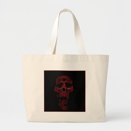 Humoureus Funny Skull Grote Tote Bag (Voorkant)