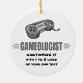 Humoureus gamen keramisch ornament (Achterkant)