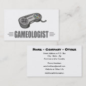 Humoureus gamen visitekaartje (Voorkant / Achterkant)