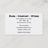 Humoureus gamen visitekaartje (Achterkant)