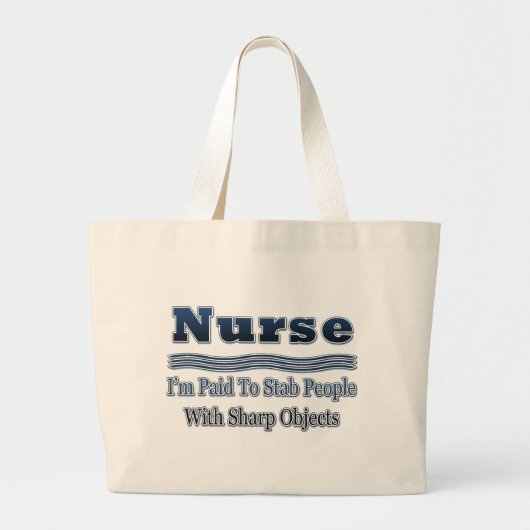 Humoureus Gezegde Grote Tote Bag (Voorkant)