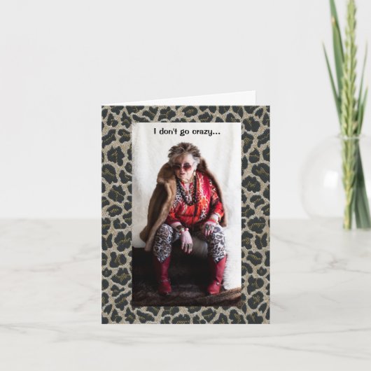 Humoureus Gone Crazy tussen normale groeten Kaart (Voorkant)