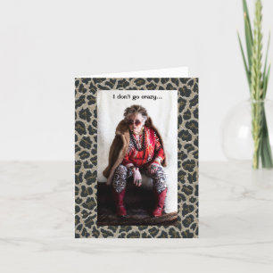 Humoureus Gone Crazy tussen normale groeten Kaart