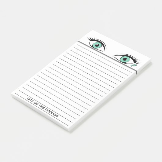Humoureus Green Eyes Black met led Post-it® Notes (Schuin)