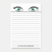 Humoureus Green Eyes Black met led Post-it® Notes (Voorkant)