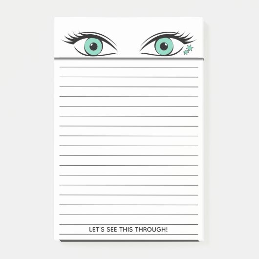 Humoureus Green Eyes Black met led Post-it® Notes (Voorkant)
