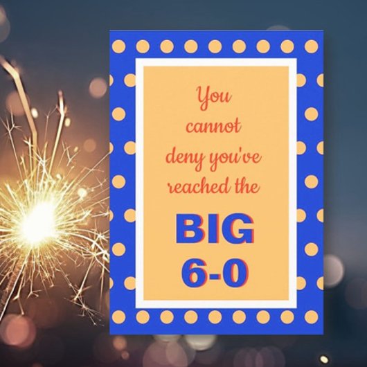 Humoureus Happy 60th Birthday Kaart