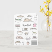 Humoureus Happy Thanksgiving feast Kaart (Gele Bloem)