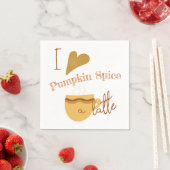 Humoureus "I Love Pumpkin Spice A Latte"-kunstwerk Servet (Insitu)