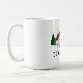 Humoureus ik slaap rond koffiemok (Links)