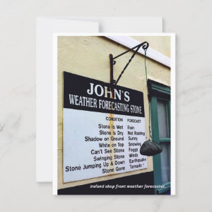 Humoureus Ireland Weather forecasting stone Briefkaart