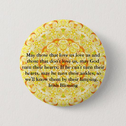 Humoureus Irish Blessing uit IERLAND Ronde Button 5,7 Cm (Voorkant)
