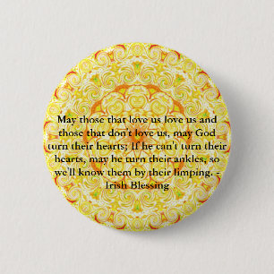 Humoureus Irish Blessing uit IERLAND Ronde Button 5,7 Cm