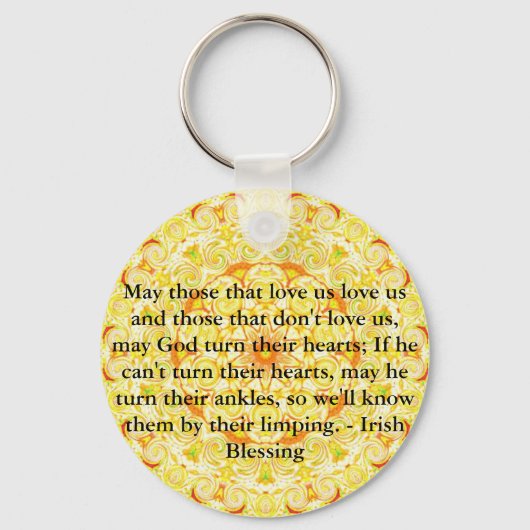 Humoureus Irish Blessing uit IERLAND Sleutelhanger (Voorkant)