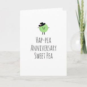 Humoureus Jubileum Card Cute Sweet Pea Kaart