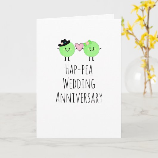 Humoureus Jubileum Kaart Schattigee Erwtenvlakte (Gele Bloem)