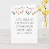 Humoureus Kantoor/werk kerstKaart Garland Design Kaart (Gele Bloem)