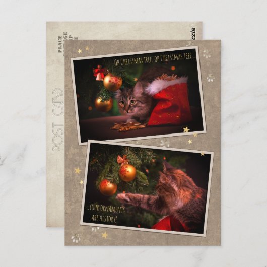 Humoureus kerstcadeat briefkaart (Voorkant / Achterkant)