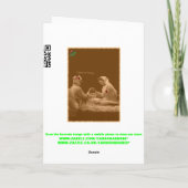 Humoureus kerstfeest feestdagen kaart (Achterkant)