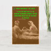 Humoureus kerstfeest feestdagen kaart (Voorkant)