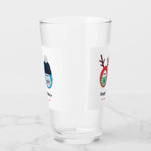 Humoureus Kerstmis en Hanukkah Masker - Aangepast Glas (Links)