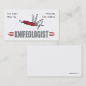 Humoureus Knife Collector Visitekaartje (Voorkant / Achterkant)