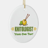 Humoureus Knitting Keramisch Ornament (Rechts)