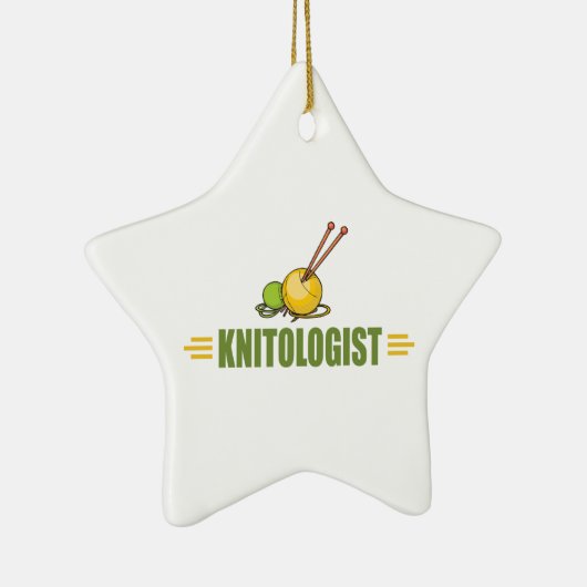 Humoureus Knitting Keramisch Ornament (Rechts)