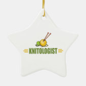 Humoureus Knitting Keramisch Ornament (Achterkant)