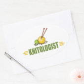 Humoureus Knitting Ovale Sticker (Envelop)