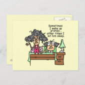 Humoureus laat grumpy slapen briefkaart (Voorkant / Achterkant)