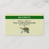 Humoureus landschapsontwerp visitekaartje (Achterkant)