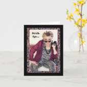 Humoureus Middeleeuwen Gevouwen Wenskaart Kaart (Gele Bloem)