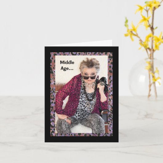 Humoureus Middeleeuwen Gevouwen Wenskaart Kaart (Gele Bloem)