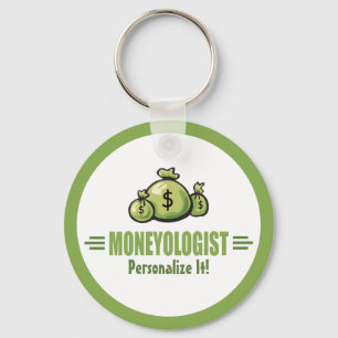Humoureus Money Bags Moneoloog Banker Gambler Sleutelhanger