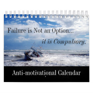 Humoureus motivatie falen en onzin kalender