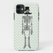 Humoureus Mustache op Skeleton LIMOEN iPhone Case (Achterkant)