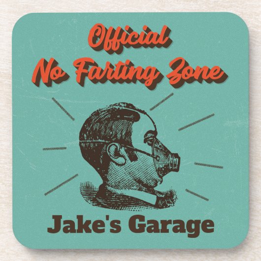 Humoureus No Farting Zone Bier Onderzetter (Voorkant)