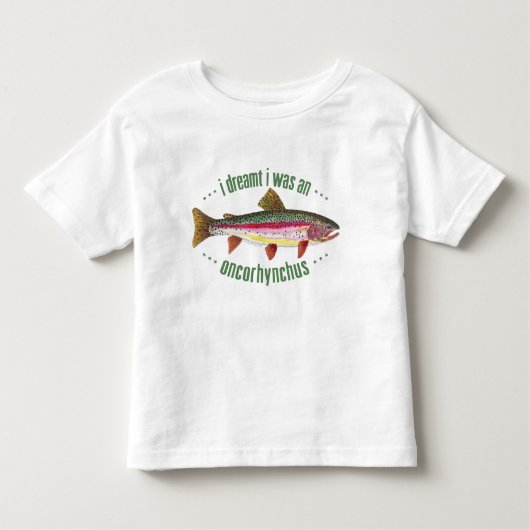 Humoureus ontwerp regenboogforel kinder shirts (Voorkant)