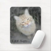 Humoureus Oranje kat Mousepad Muismat (Met muis)