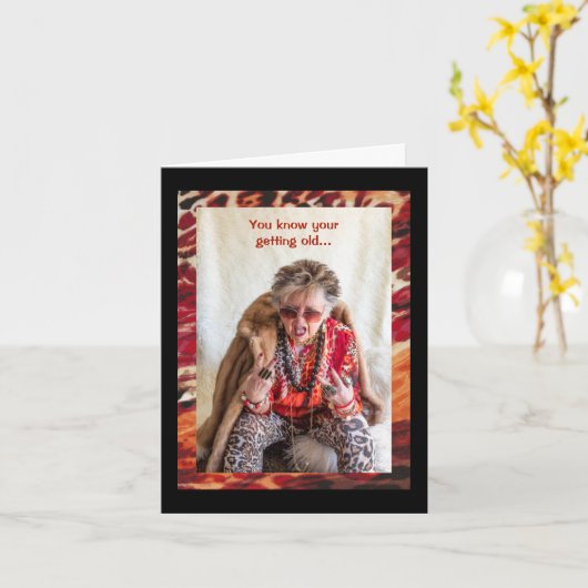 Humoureus ouder Wenskaart Kaart (Gele Bloem)