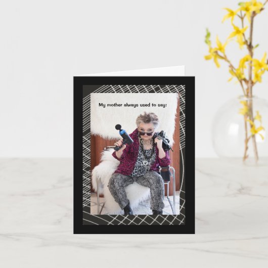 Humoureus ouder worden kaart (Gele Bloem)