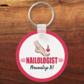 Humoureus Pink Pools nagelzout Sleutelhanger (Voorkant)