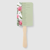 Humoureus programma voor Tropisch Weddenschap Handwaaier (Achterkant)