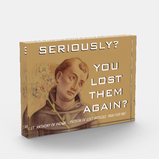 Humoureus Saint Anthony van Padua Fotoblokken (Links)