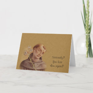Humoureus Saint Anthony van Padua Lily Kaart